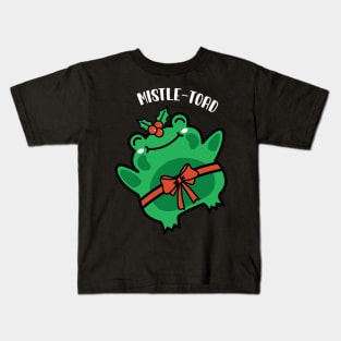 Mistle-Toad Funny Frog Cottage Core Aesthetic Christmas Gift Kids T-Shirt